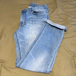 Calvin Klein jeans, with slight patchwork